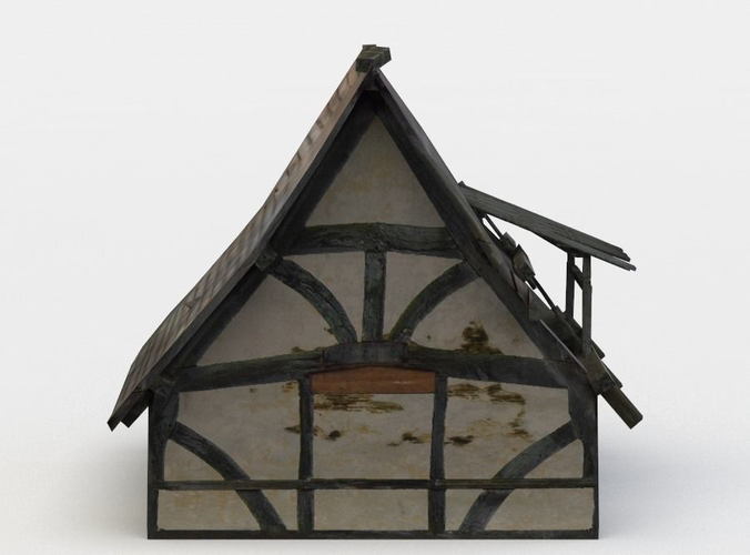 Damaged third floor Low-poly 3D model