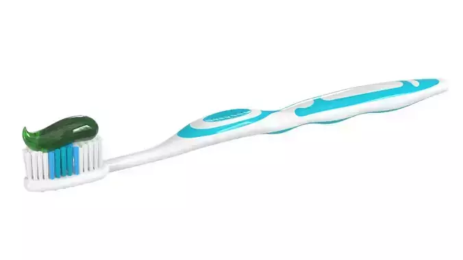 High detailed Toothbrush with Toothpaste