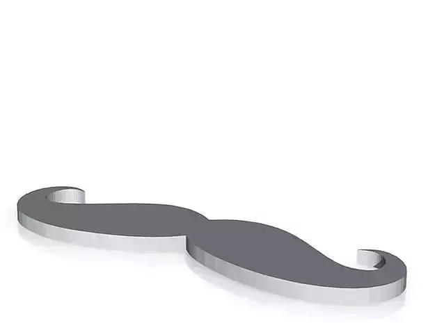 Flat Mustache Cutout