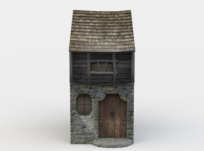 House stone with wooden door