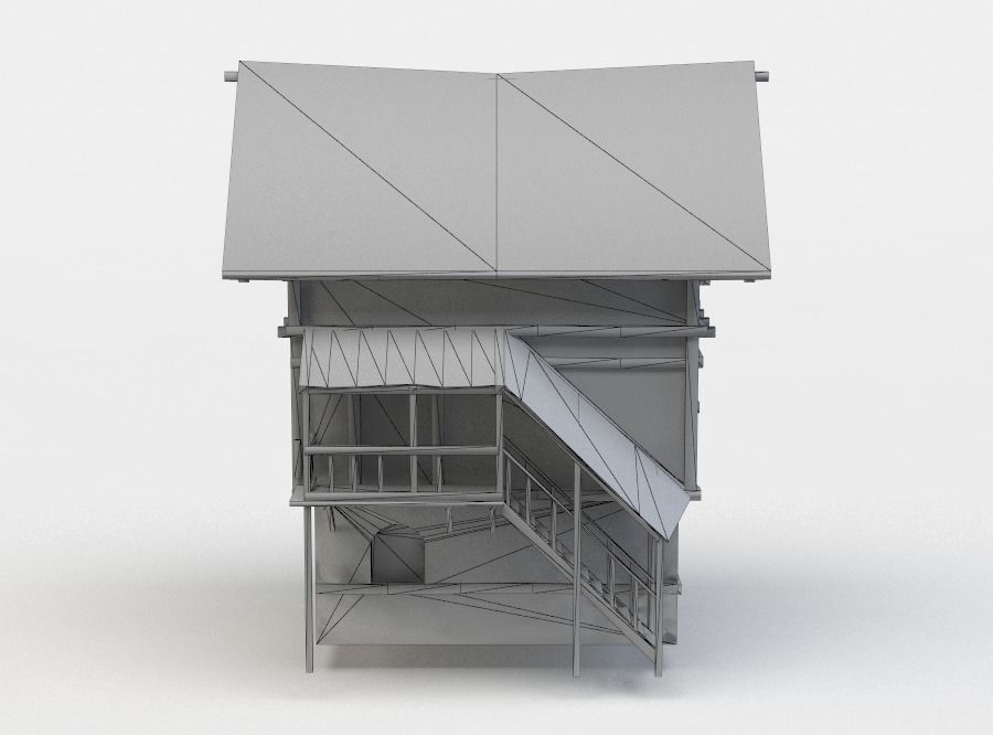 House medieval Low-poly 3D model_3