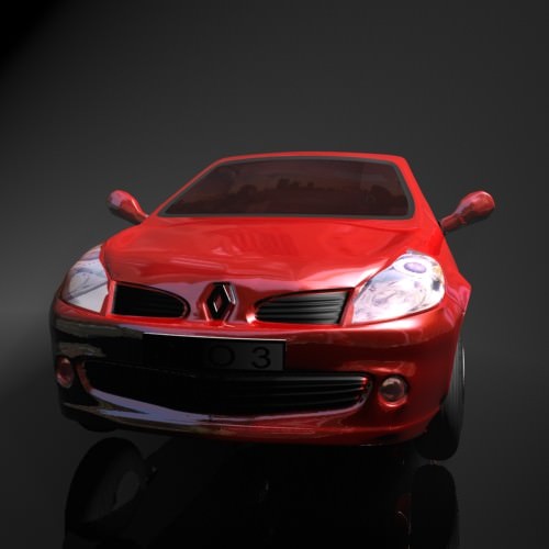 Renault Clio Low-poly 3D model_2