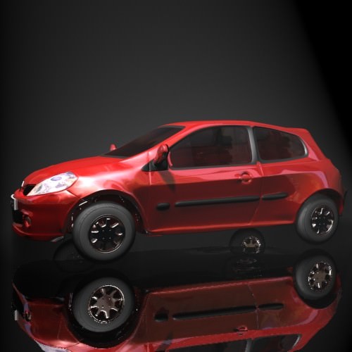 Renault Clio Low-poly 3D model_3