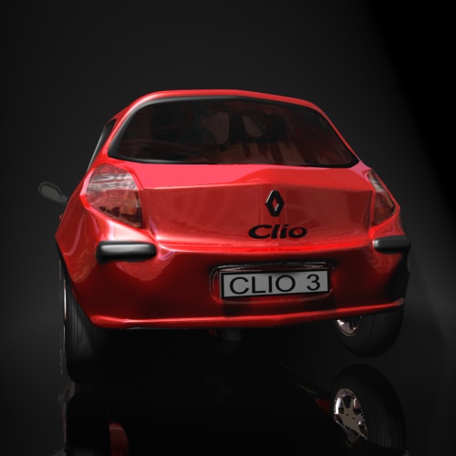 Renault Clio Low-poly 3D model_4