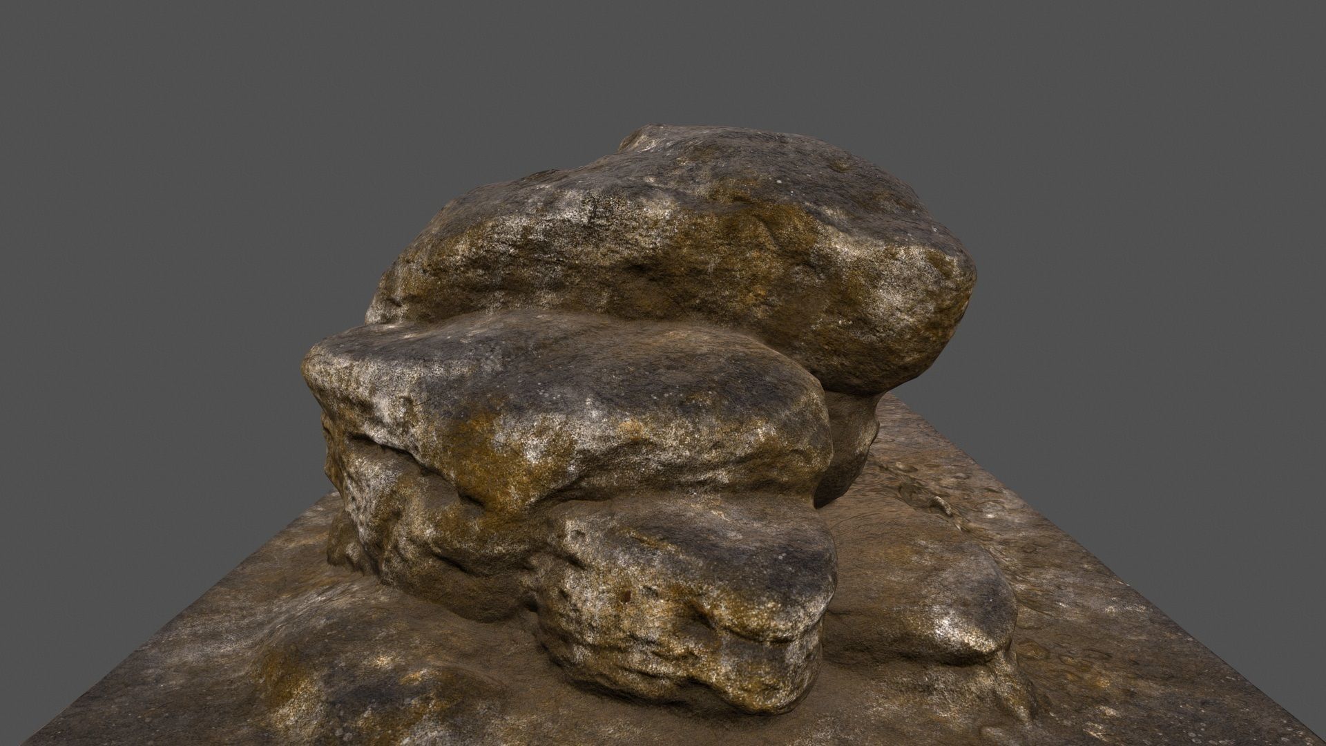 desert rocks 3 Low-poly 3D model_1