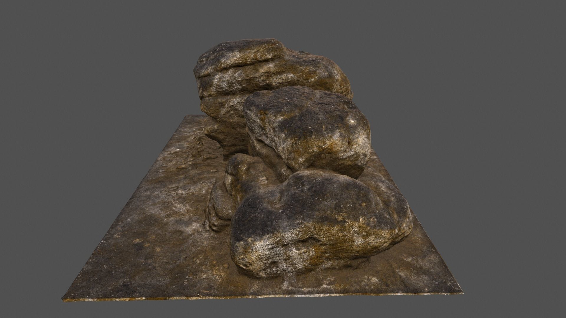 desert rocks 3 Low-poly 3D model_10