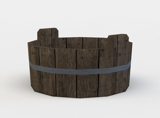 Tub wooden barrel