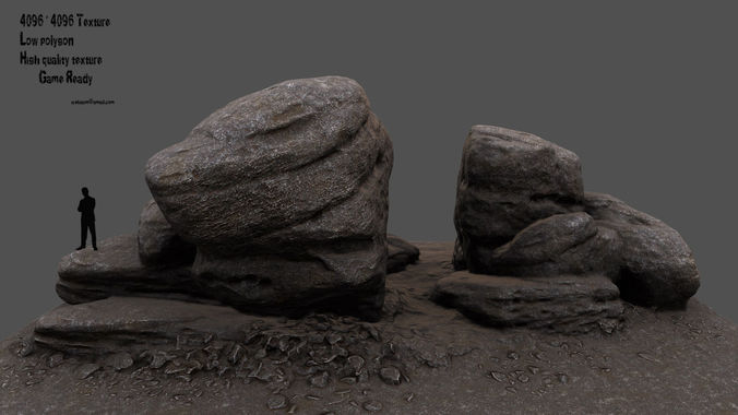rocks rock Low-poly 3D model