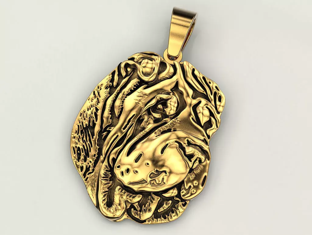 Pendant dog sharpei 3D print model
