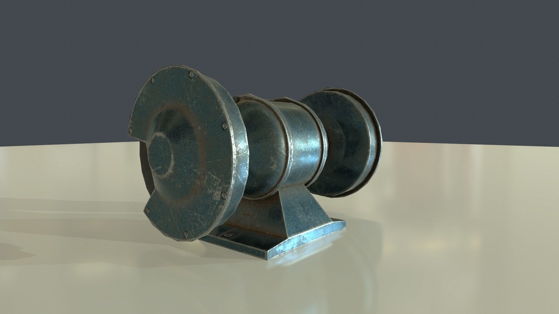 Rigged Benchgrinder Low-poly 3D model_2