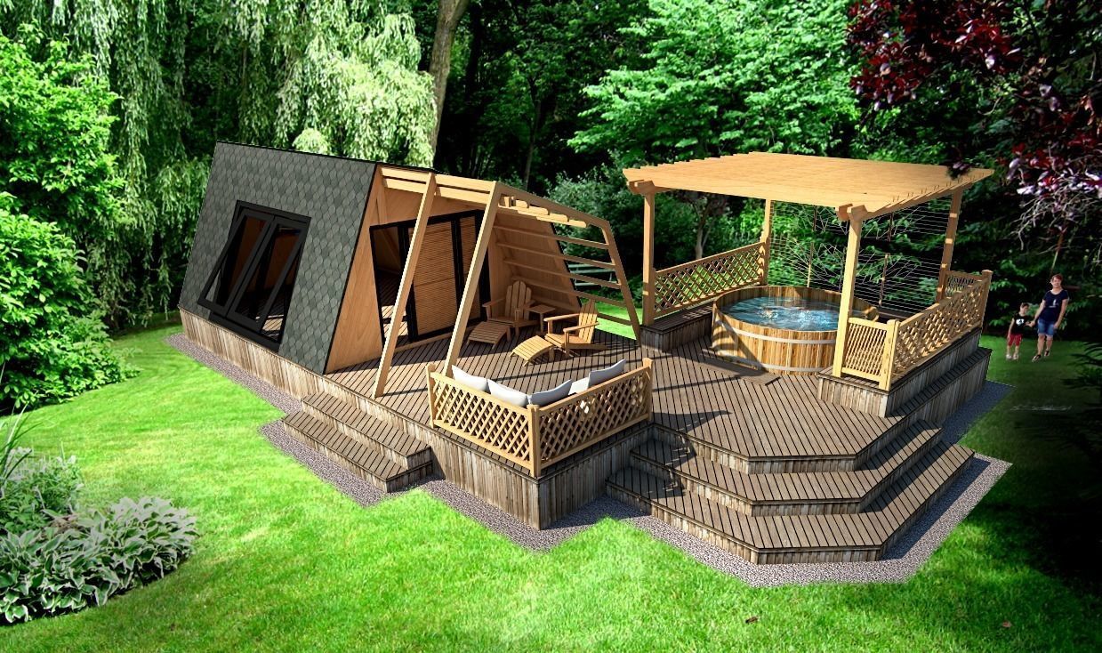 glamping pod Low-poly 3D model