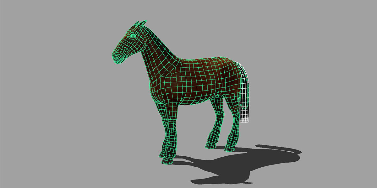 Horse Rigged Animated Low-poly 3D model_6