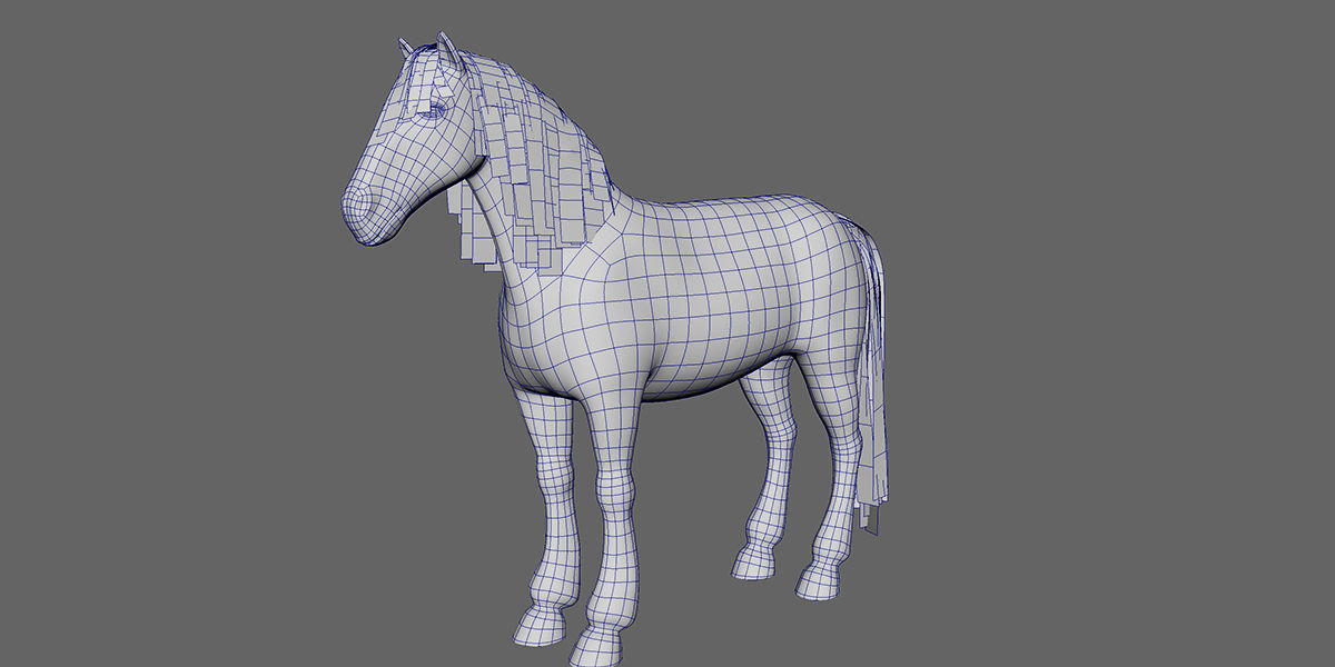 Horse Rigged Animated Low-poly 3D model_23