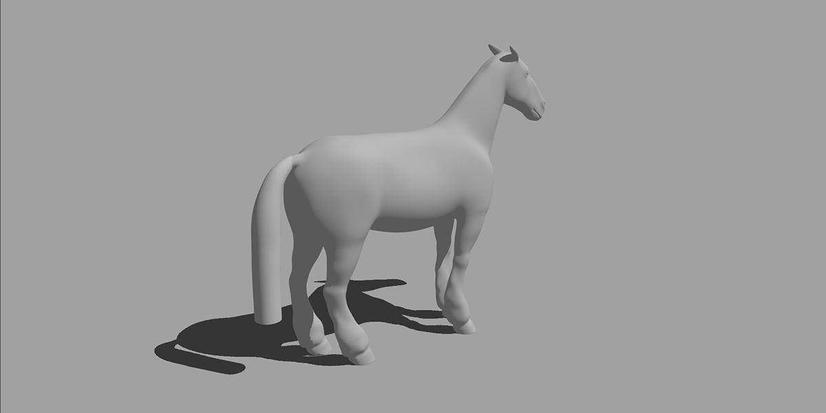Horse Rigged Animated Low-poly 3D model_5