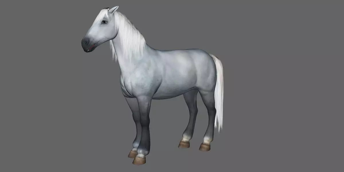 Horse Rigged Animated Low-poly 3D model_0