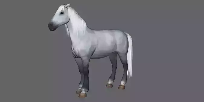 Horse Rigged Animated Low-poly 3D model