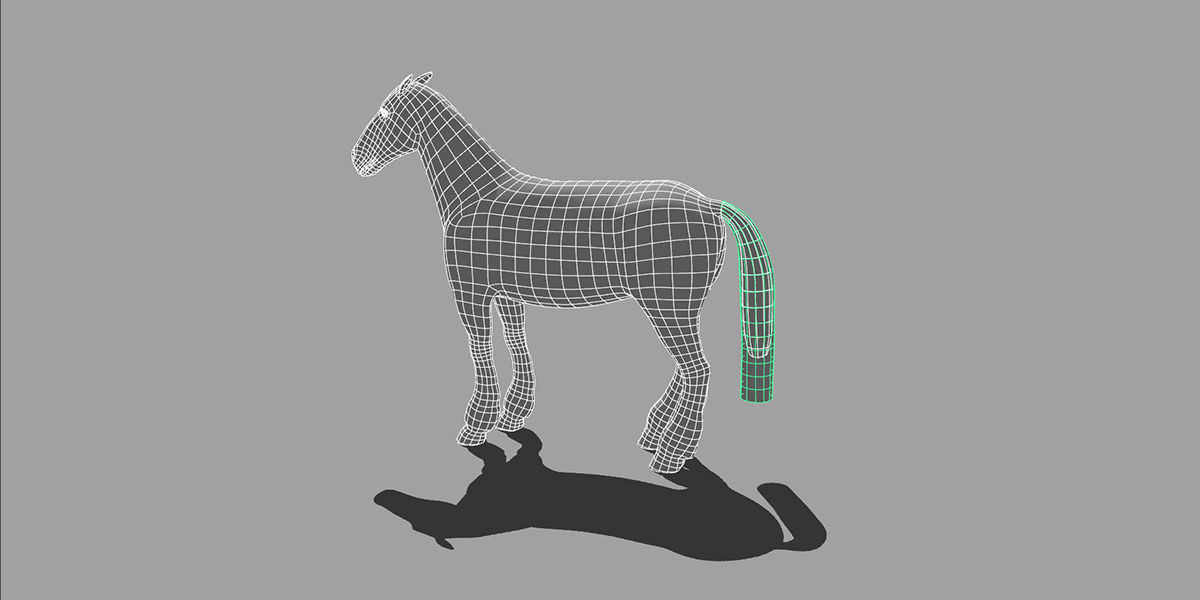 Horse Rigged Animated Low-poly 3D model_10