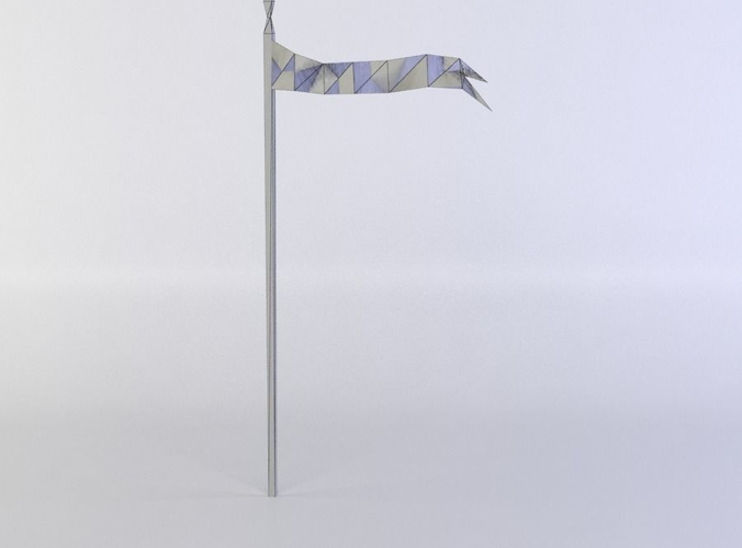 Flag with long stem