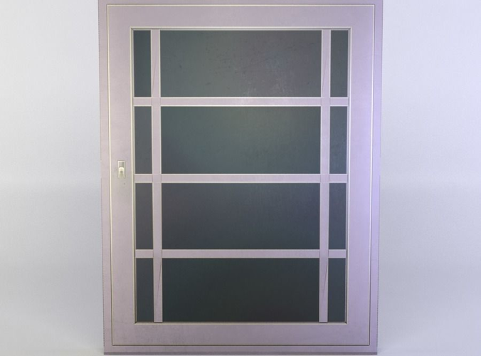 Window door with glass panels