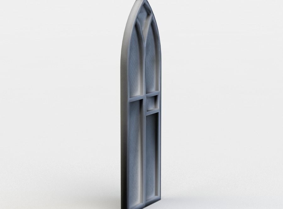 Window stained glass Low-poly 3D model_1