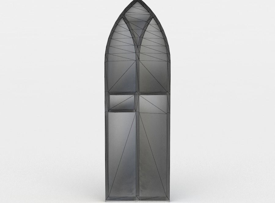 Window stained glass Low-poly 3D model_3