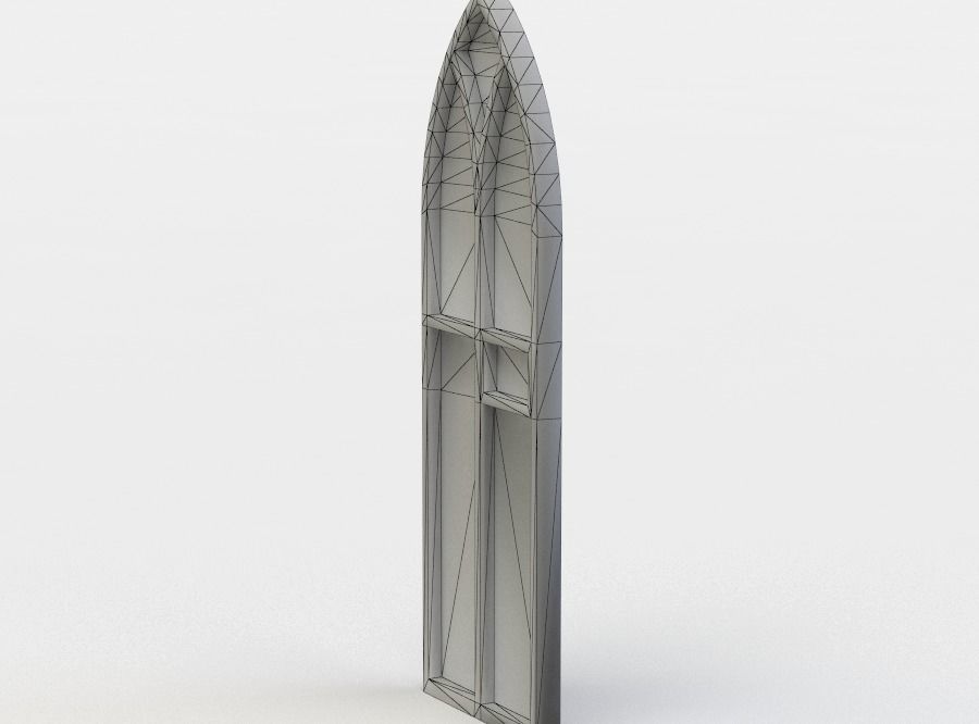 Window stained glass Low-poly 3D model_5