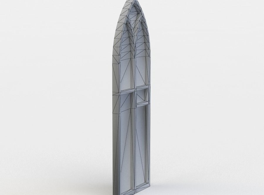 Window stained glass Low-poly 3D model_4