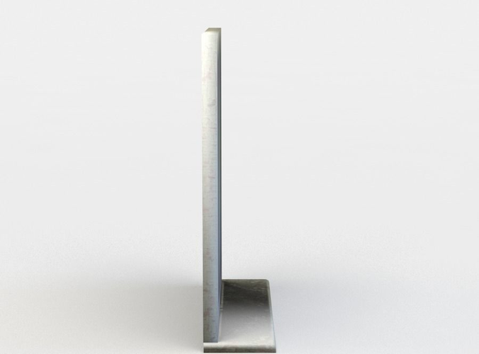 Window metal frame with mirror Low-poly 3D model