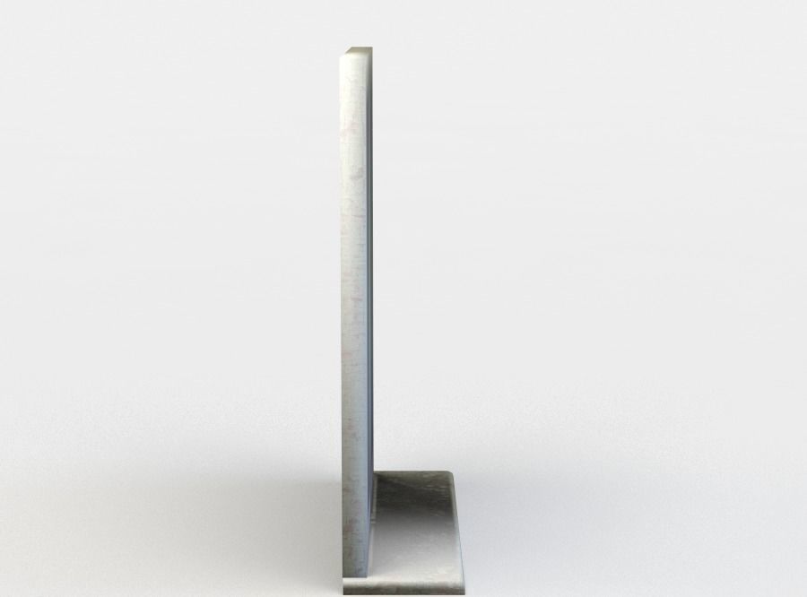 Window metal frame with mirror Low-poly 3D model_0