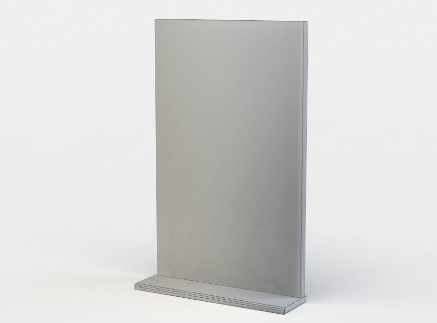 Window metal door with flowers Low-poly 3D model_4