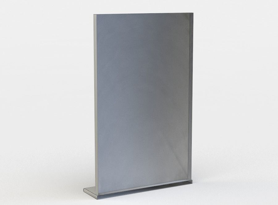 Window metal door with flowers Low-poly 3D model_5