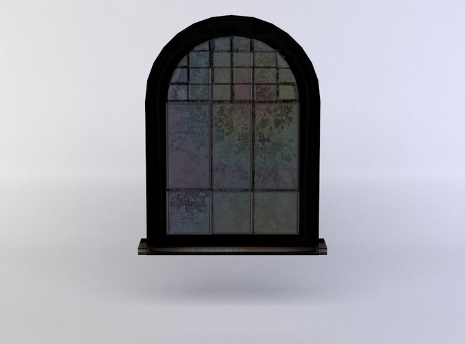 Window stained glass Low-poly 3D model