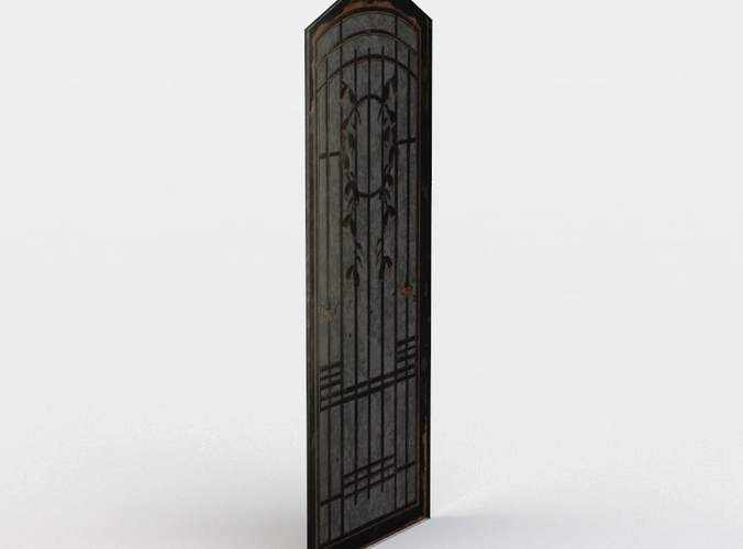 Window iron door with design