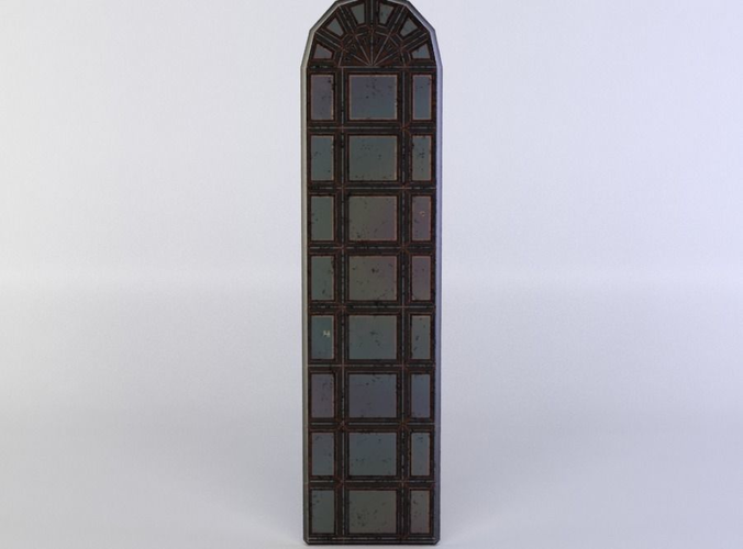 Window tall tower Low-poly 3D model