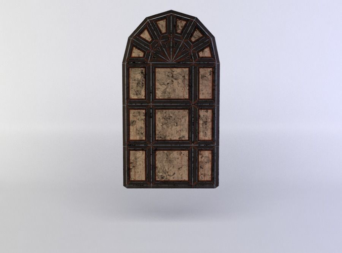 Window stained glass Low-poly 3D model