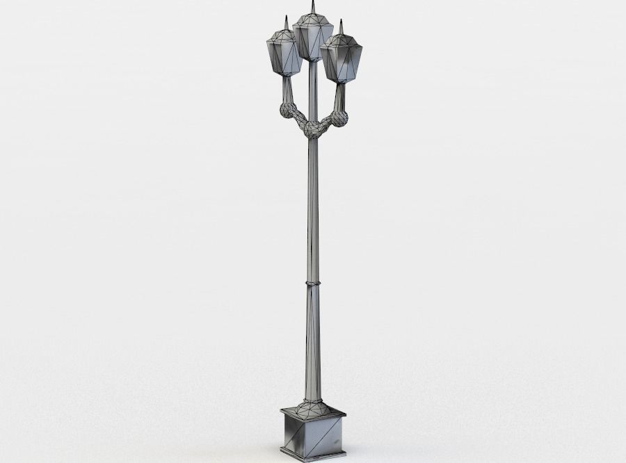 Street light Low-poly 3D model_5