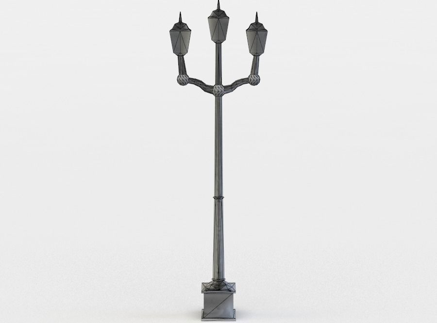 Street light Low-poly 3D model_3
