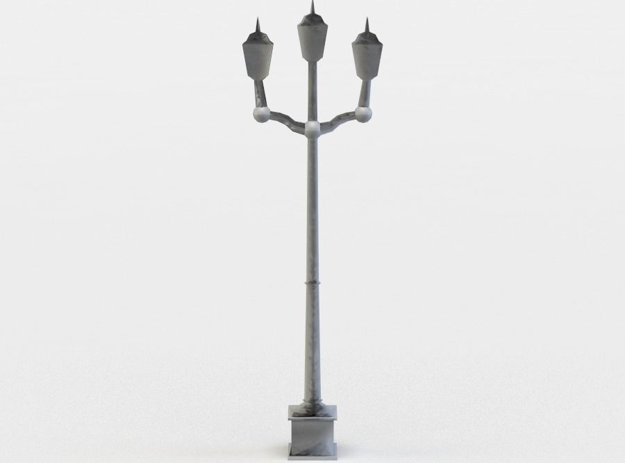 Street light Low-poly 3D model_0