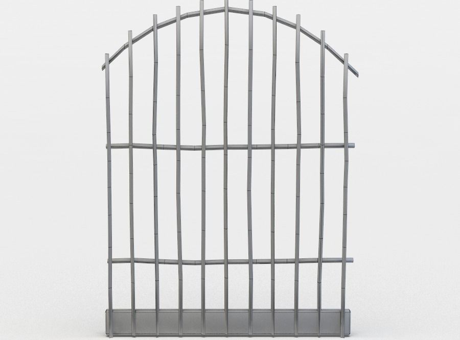 Gates wrought iron gate Low-poly 3D model_3