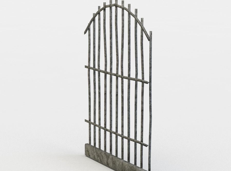 Gates wrought iron gate Low-poly 3D model_2