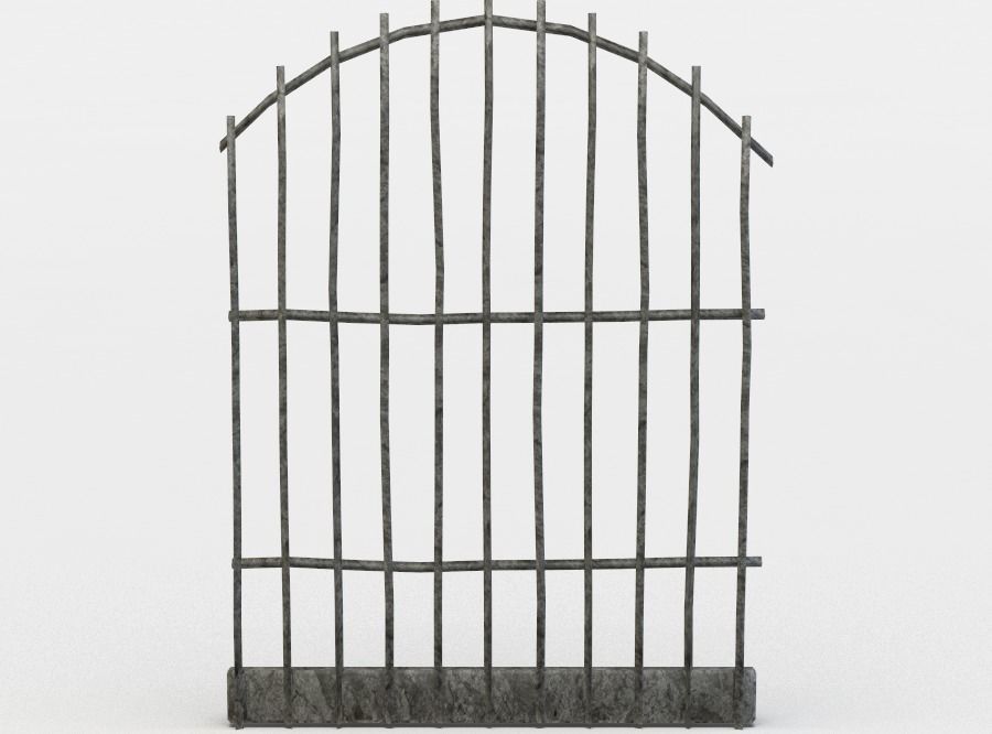 Gates wrought iron gate Low-poly 3D model_0