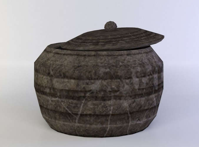 Pot stone Low-poly 3D model