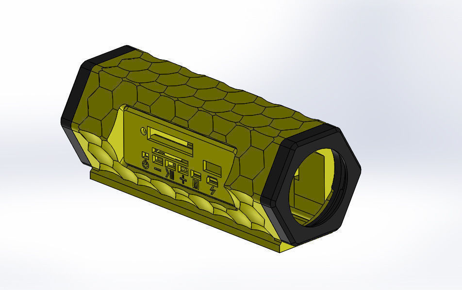 Bluetooth speaker Free 3D print model_4