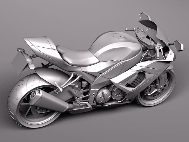 Kawasaki Ninja ZX-6R 2009 Motorcycle 3D model | CGTrader