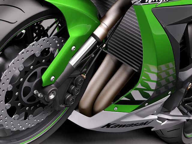 Kawasaki Ninja ZX-6R 2009 Motorcycle 3D model | CGTrader