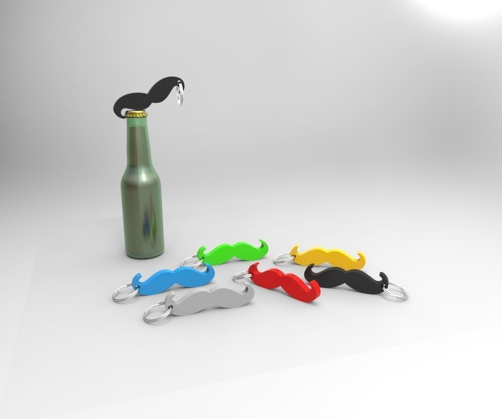 Mustache opener Free 3D print model_1