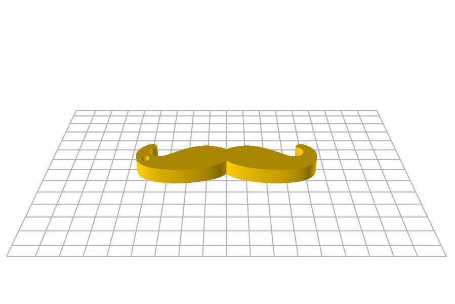 Mustache opener Free 3D print model_2