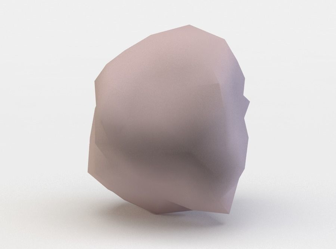 Pink rock Low-poly 3D model