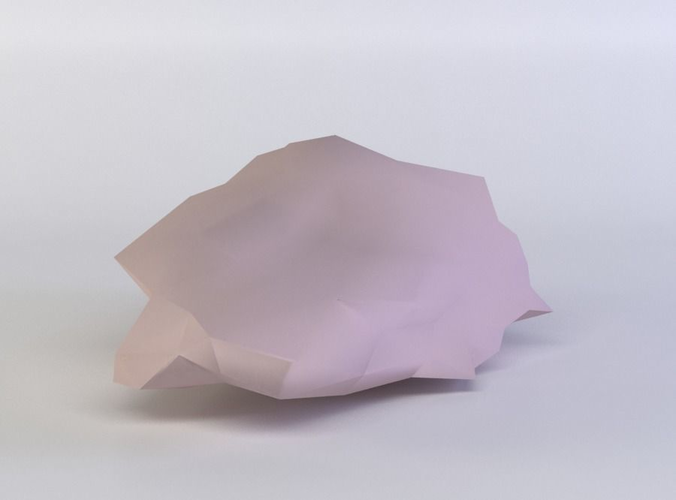 Pink rock5 Low-poly 3D model
