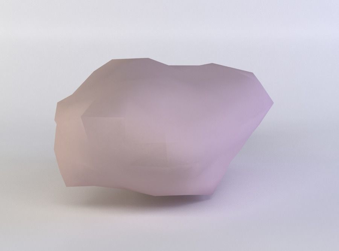 Pink rock2 Low-poly 3D model